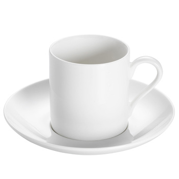 Чашка для еспресо з блюдцем Maxwell Williams WHITE BASICS ROUND порцелянова, 100 мл