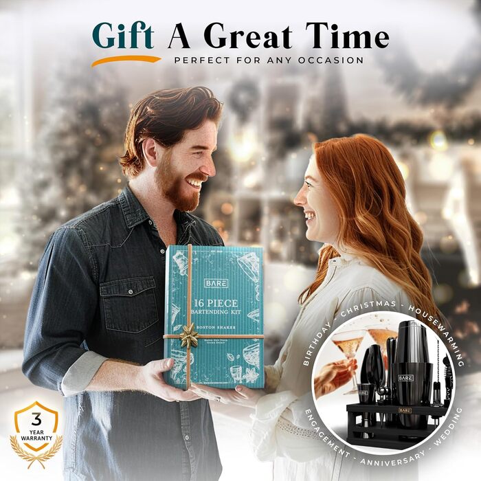 Набір для коктейлів 16 предметів чорний Bare Barrel