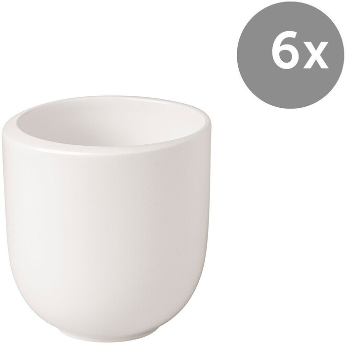 Кухоль для кави 0,32 л без ручки, набір 6 предметів, білі NewMoon Villeroy & Boch