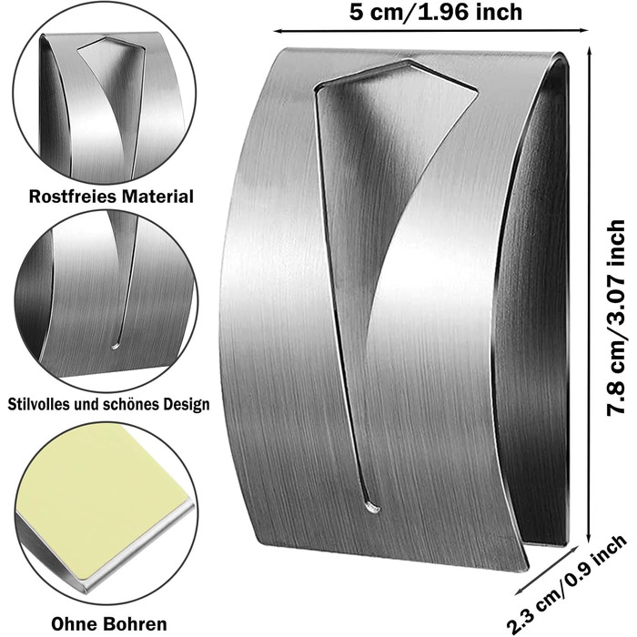 Гачки для рушників 4 шт 7,5 х 5 см smilixin