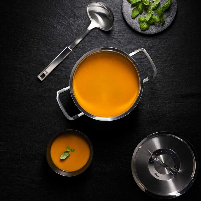 Каструля Fissler Original-Profi Collection/Нержавіюча сталь (Ø 2,1 л) зі скляною кришкою індукційна, срібляста (20 см)