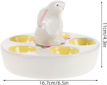 Керамічна підставка для яєць у формі пасхального кролика LOLIPPYY