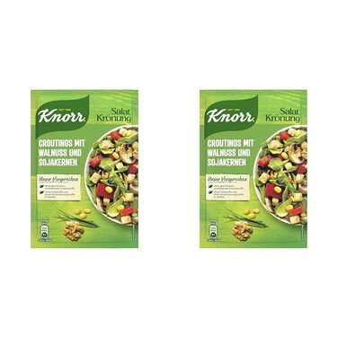 Салатні крутони Knorr з цибулею для смачного салату без додавання підсилювачів смаку 20 шт. 25 г (25 г (2 шт.))