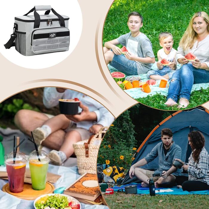 Термосумка для кемпінгу сіра Generisch