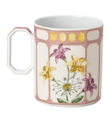 Кружка с ручкой 0,39 л Птичка в розовой рамке, IDYLLIA Swarovski x Rosenthal