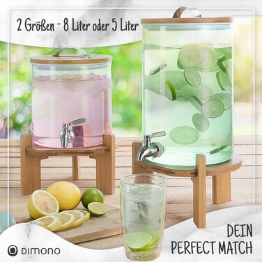 Диспенсер для напоїв зі сталевим краном 5 л Dimono