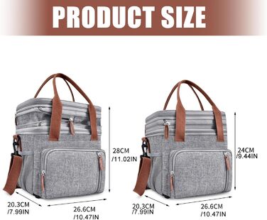 Преміальна ізольована сумка-холодильник, тканина Оксфорд з регульованими ремінцями, двошарова термосумка для кемпінгу на свіжому повітрі, сіра