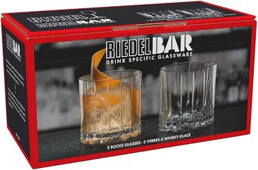 Набір келихів Riedel Double Rocks, 2 шт. для коктейлів, кришталь, придатні до миття в посудомийній машині 6417/07 (Сучасний дизайн)