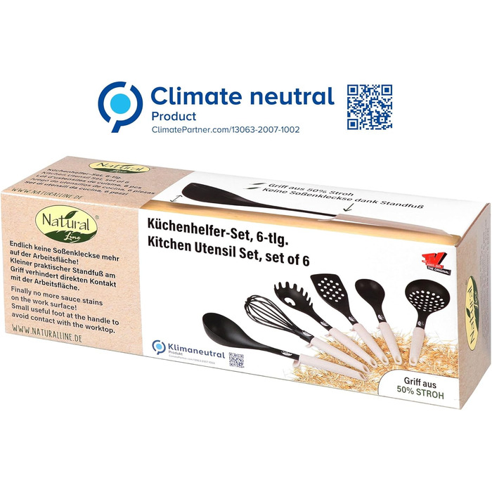 Набір кухонного начиння Natural Line, 6 предметів, бежевий STONELINE