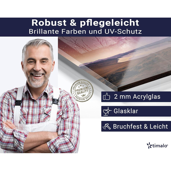 Кухонний фартух timalo зі скляним виглядом Акрилове скло 2 мм Бризкозахисна стіна для плити, скляний фартух, акрилова скляна настінна панель, захисна панель для фартуха Бетонно-блакитно-сірий (60x52 см, 204- Чумацький Шлях)