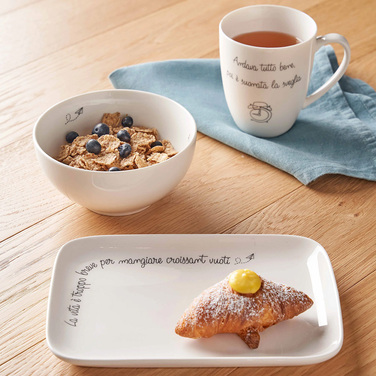 Кружка для чая La Porcellana Bianca GLI ONESTI Buongiorno, фарфор, 450 мл