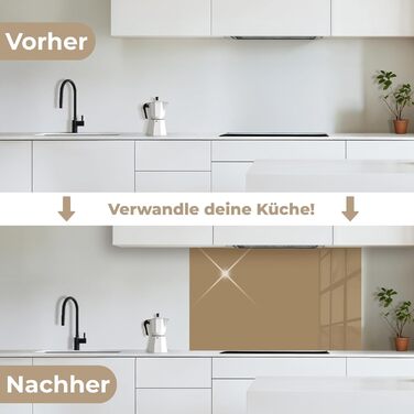 Кухонний фартух 60x250 см, самоклеючий фартух, кухонний фартух, кухонний фасад, самоклеючі кухонні фартухи - Осінь (Палітра - Бежевий, 60 x 100 см)