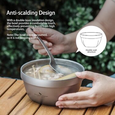 Набор титановых лоханок с двойными стенками 500 и 800 мл Boundless Voyage