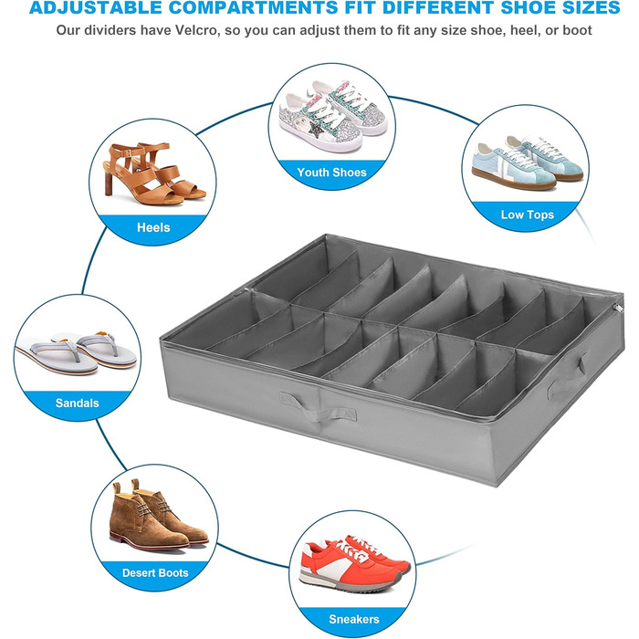 Комод для хранения обуви с 2 ящиками, с 32 отделениями VAESIDA