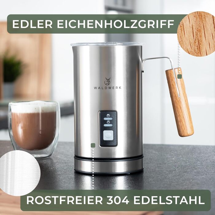 Вспениватель молока электрический на 2 чашки капучино WALDWERK