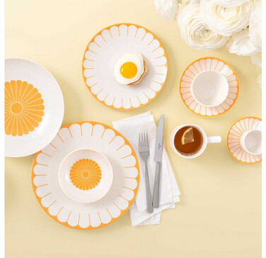 Набір столового посуду на 2 персони, 8 предметів, жовтий Fleur Villeroy & Boch