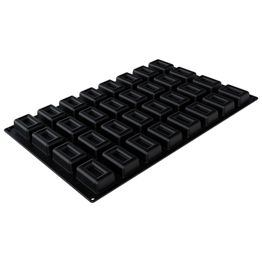 SQ089 Форма силіконова 600x400 мм Rectangle savarin 78 x 51 h 28 мм (32 шт.)