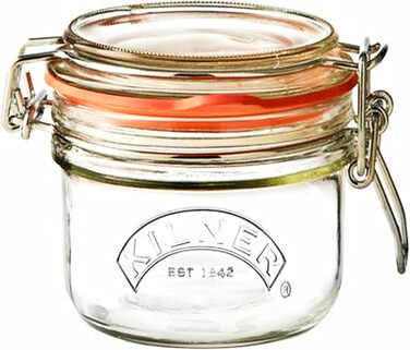 12 стеклянных баночек 125 мл с зажимом Kilner