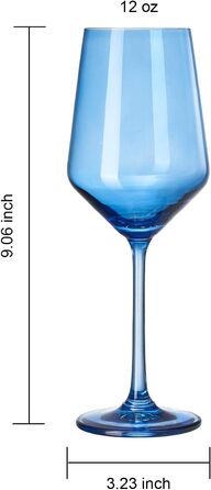 Набір кобальтово-синіх келихів для вина 6 шт 340 мл Khen