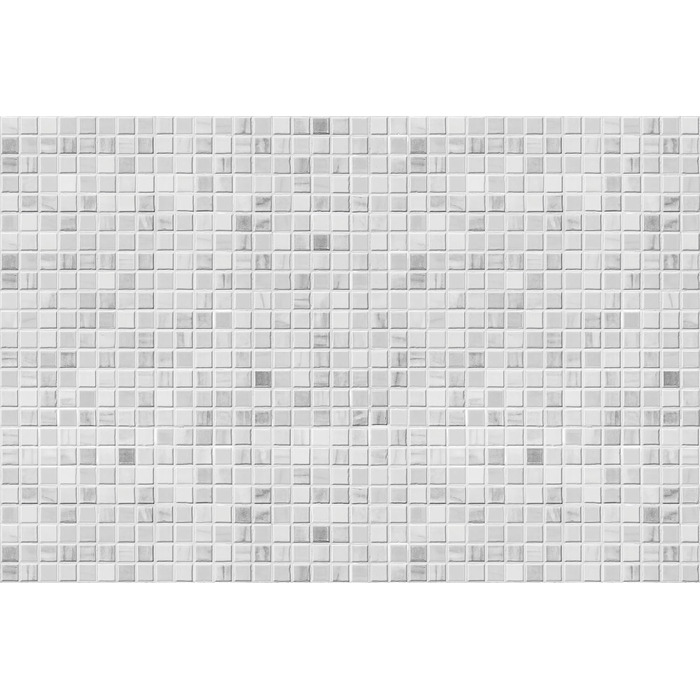 Кухонний фартух CREARREDA з алюмінію, виготовлений в Італії, захищає плиту та стіну, миється та легко встановлюється, металевий фартух, 48 x 72 см (біла мозаїка)