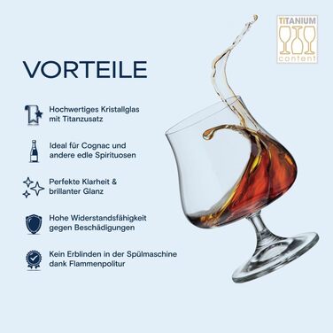 Набір коньячних келихів 6 шт 575 мл BOHEMIA CZECH REPUBLIC