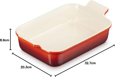 Прямокутна керамічна запіканка Le Creuset Tradition, 2,4 літра, карибська, 71102261700001 (прибережно-блакитний, 26 см)