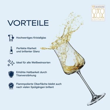 Набір келихів для білого вина 6 шт 370 мл BOHEMIA CZECH REPUBLIC