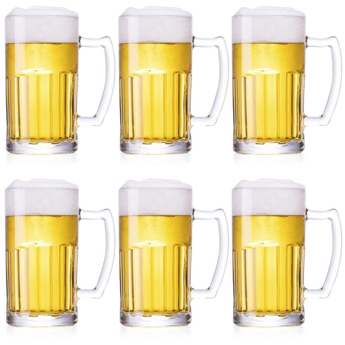 Пивні келихи з ручкою 6 шт 590 мл TUSAPAM