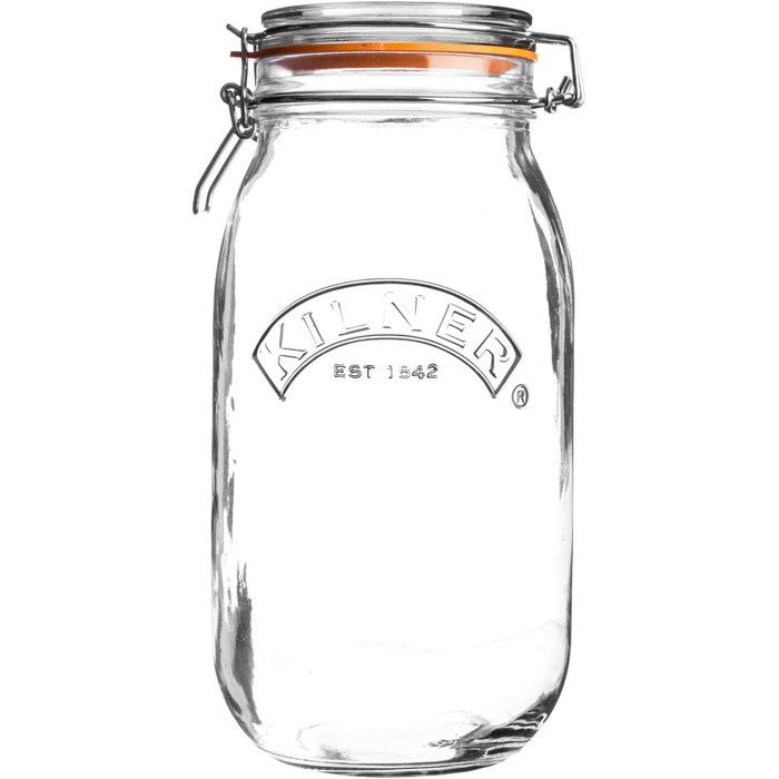 Стеклянная банка для хранения 3 л с зажимом Kilner