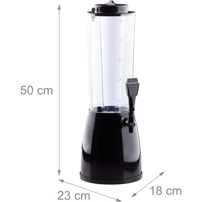 Диспенсер для розливу пива з краном 2,5 л Relaxdays