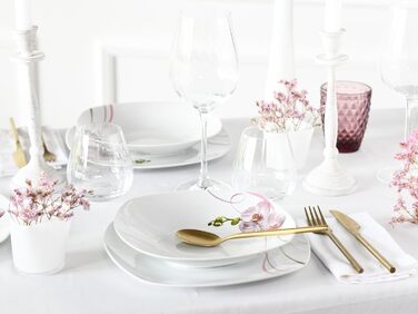 Набір тарілок на 6 персон, 12 предметів, Square Orchidee Creatable