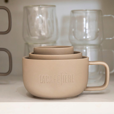 Набор чашек Kitchen Craft LA CAFETIERE Family Mug Almond, фарфор, бежевый, 3 пр.