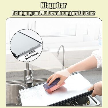 Компактний складний захист від бризок жиру, 4-сторонній кухонний захист від бризок, складний кухонний фартух, захист від бризок жиру для плити, з антипригарним покриттям (29,6 x 76 x 29,4 см) (2 шт.)