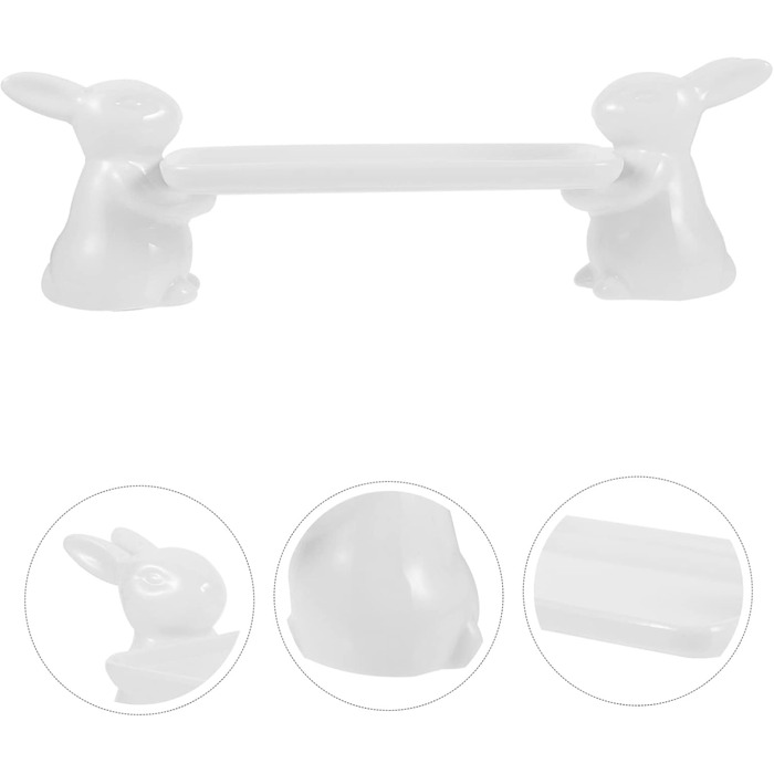 Керамічний сервірувальний піднос з милими кролики 31 х 10 см VICASKY