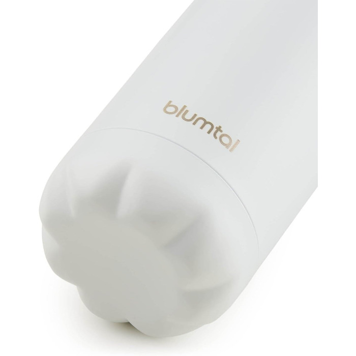 Пляшка для води Blumtal з нержавіючої сталі - Герметична ізольована пляшка - Пляшка для води без бісфенолу А для гарячих та холодних напоїв - Двостінна ізольована пляшка - Ізоляційна пляшка, стійка до іржі, дерево/срібло (02 - Біла, 1000 мл)