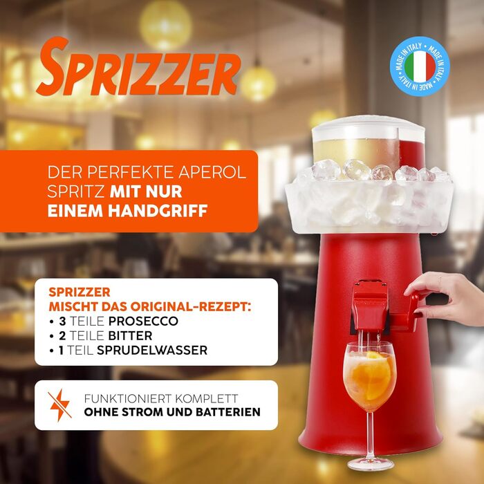 Диспенсер и миксер 3 л красный Sprizzer