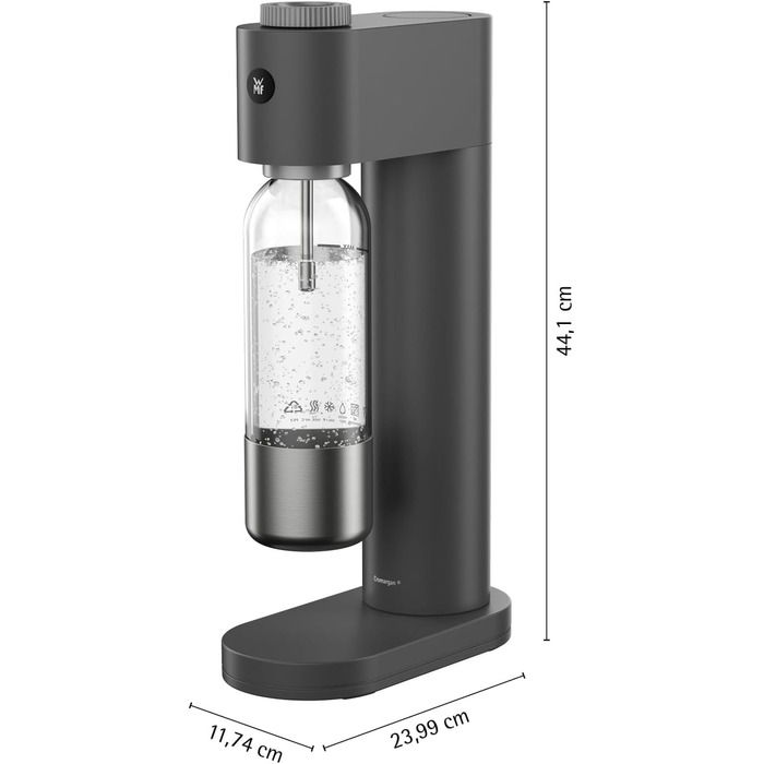 Карбонатор води 0,85 л темно-сірий Element One WMF