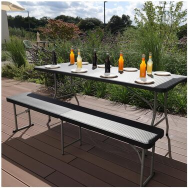 Набор стола и 2 скамейки для кемпинга novaterra