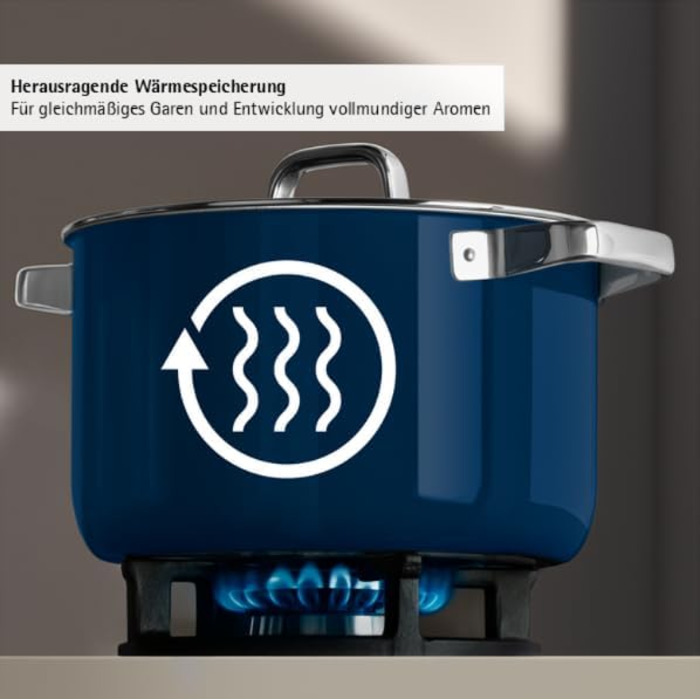 Набір каструль зі скляними кришками, 4 предмети, Tim Raue Edition, синій Fusiontec Mineral Pro WMF