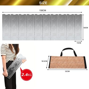 Ветрозащитный экран из нержавеющей стали 150 х 15 х 50 см drado