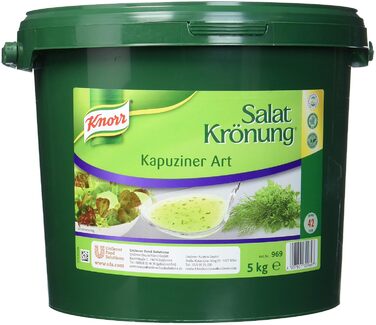 Заправка для салату Knorr Art (Легко готується, універсальна заправка для салату) 1 упаковка (1 x 1 кг) (Капуцин, 5 кг (1 упаковка))