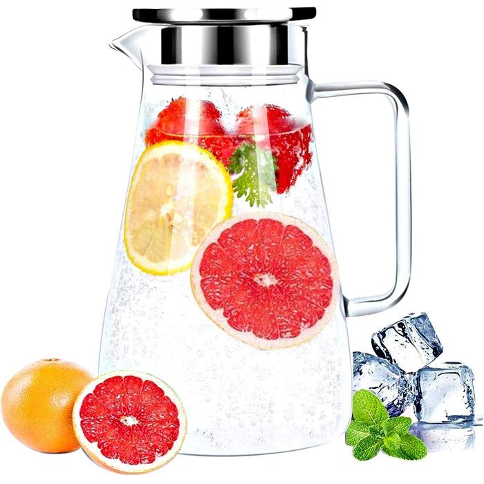 Стеклянный кувшин с крышкой для напитков 1,8 л Sharemee