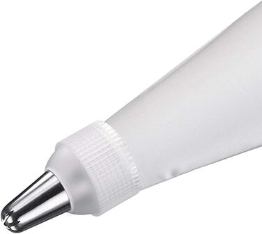 Кондитерський мішок 40 см та 5 сталевих насадок, кремово-білий Westmark