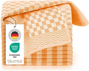 Кухонні рушники бавовняні 50 x 70 см, набір 10 предметів, помаранчеві Blumtal