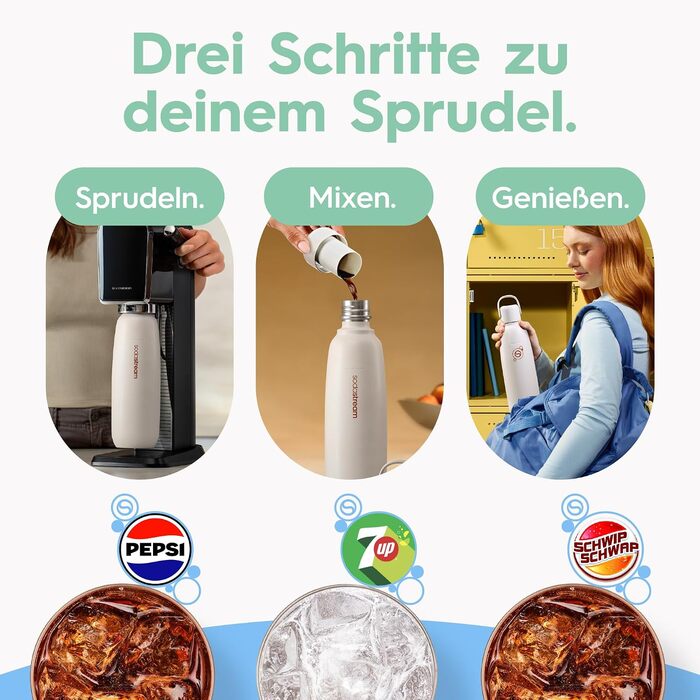 Бутылка для газированной воды 0,9 л, зеленая Fizz & Go SodaStream