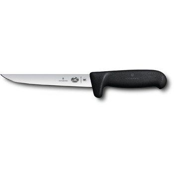 Кухонный нож Victorinox Fibrox Bearly blade 15см с черным цветом. Предохранительная рукоятка
