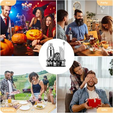 Набор для коктейлей из нержавеющей стали 15 предметов Cinnani