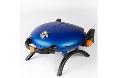 КОМПЛЕКТ Портативный переносной газовый гриль O-GRILL 600T, синий+шланг в подарок! Код: 011678