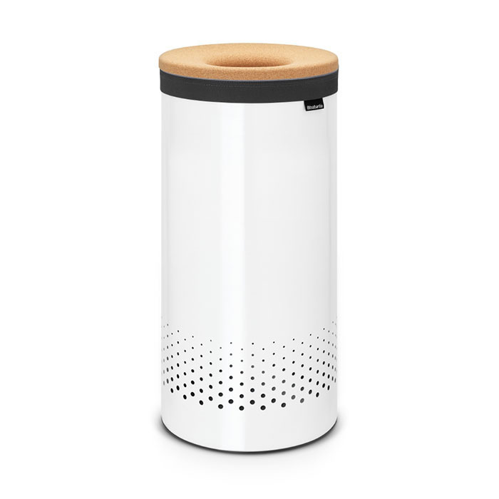 Бак для білизни (35л) білий з коркової кришкою Brabantia