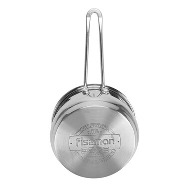 Ківш зі скляною кришкою 14 x 7,5 см 1,1 л сталь GULLIVER Fissman